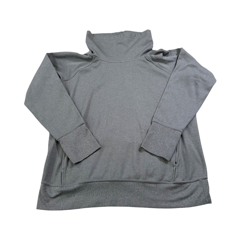 Marmot Funnel Neck Pullover Sweatshirt Gorpcore Gray Fleece Hiking Active Large